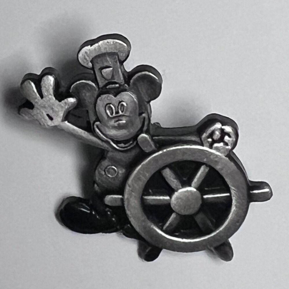 ⚓ steamboat willie pewter • dcl le • vintage mickey collectible pin